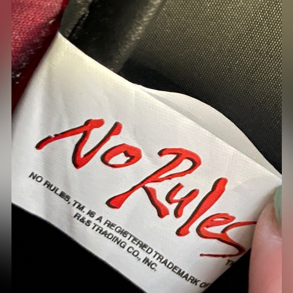 Vintage No Rules Rolling Backpack 90's Skater Raver Bag NR Bookbag Red Black - Picture 6 of 9